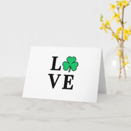Tarjeta Manta irlandesa de trébol de amor para todo uso
