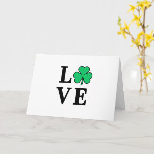 Tarjeta Manta irlandesa de trébol de amor para todo uso