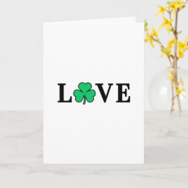 Tarjeta Manta para todo uso de trébol de Irlanda AMOR