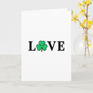 Tarjeta Manta para todo uso de trébol de Irlanda AMOR