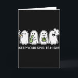 Tarjeta Mantén Alto El Espíritu Fantasma Fumando Marihuana<br><div class="desc">Mantén Alto El Espíritu Fantasma Fumando Marihuana Halloween</div>