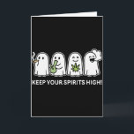 Tarjeta Mantén Alto El Espíritu Fantasma Fumando Marihuana<br><div class="desc">Mantén Alto El Espíritu Fantasma Fumando Marihuana Halloween</div>