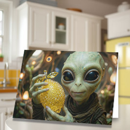Tarjeta Mantén el entusiasmo, mejor amiga espacial. Amista