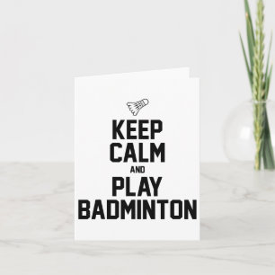 Tarjeta Mantén La Calle Y Juega A Los Deportes De Badminto