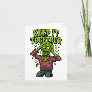 Tarjeta Mantén la Calma – Chiste Divertido de Zombies Sarc