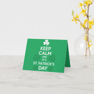 Tarjeta Mantén la Calma Es el Día de San Patricio Irlandés