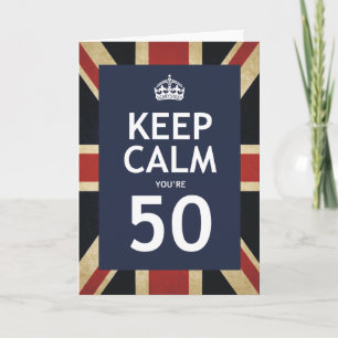 Tarjeta Mantén la Calma Tienes 50
