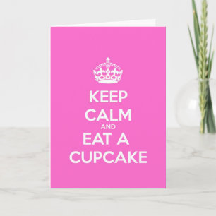 Tarjeta Mantén la calma y come una carta de cumpleaños de