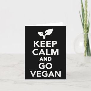 Tarjeta Mantén la calma y hazte vegano