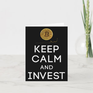Tarjeta Mantén La Calma Y Invierte En Moneda Criptográfica