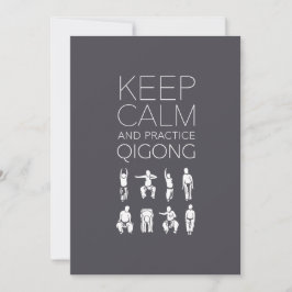 Tarjeta Mantén la Calma y Practica Qigong
