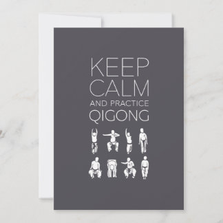Tarjeta Mantén la Calma y Practica Qigong