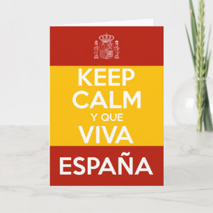 Tarjeta Mantén la calma y que viva España