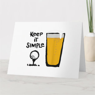 Tarjeta Mantén Simple Cerveza Divertida de Golf