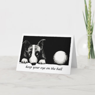 Tarjeta Mantén tu ojo en la pelota