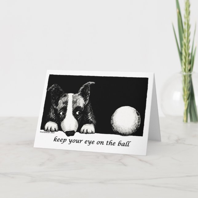 Tarjeta Mantén tu ojo en la pelota (Anverso)