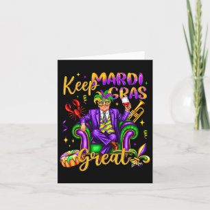 Tarjeta Mantener el Mardi Gras como un gran equipo de carn