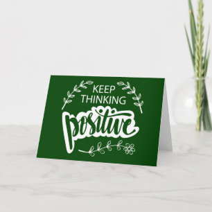 Tarjeta Mantener el pensamiento positivo