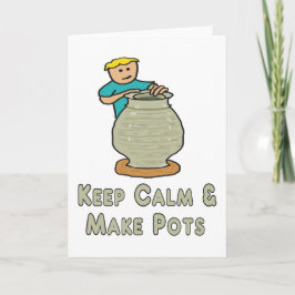 Tarjeta Mantener la alfarería tranquila