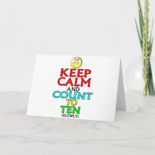 Tarjeta Mantener la calma — Diez