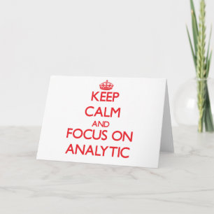 Tarjeta Mantener la calma y concentrarse en ANALÍTICO
