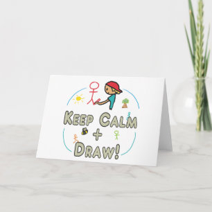 Tarjeta Mantener la calma y dibujar