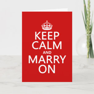 Tarjeta Mantener la calma y el matrimonio encendidos (todo
