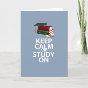 Tarjeta Mantener la calma y estudiar la impresión motivaci