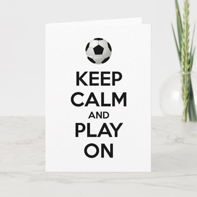 Tarjeta Mantener la calma y jugar (Anverso)