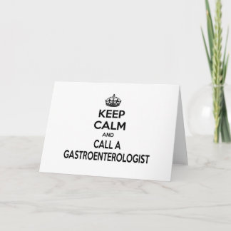 Tarjeta Mantener la calma y llamar a un gastroenterólogo
