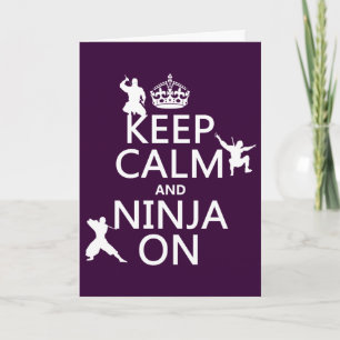 Tarjeta Mantener la calma y Ninja activado (en cualquier c