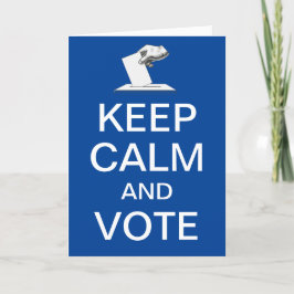 Tarjeta Mantener la calma y votar 2026