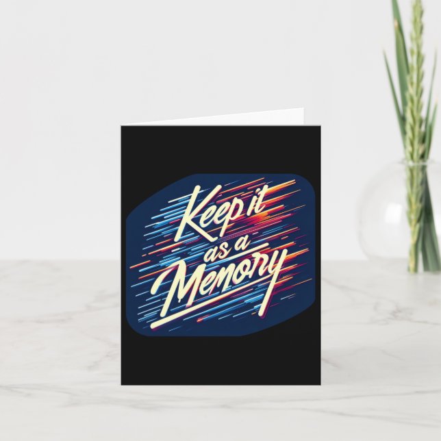 Tarjeta Mantenerlo como un recuerdo (Anverso)