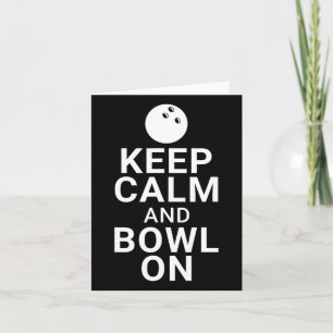 Tarjeta Mantenga la calma y el Bowl
