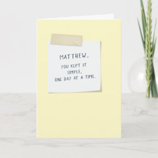 Tarjeta Manténgalo simple 20 años cumpleaños