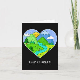 Tarjeta Manténgalo Verde Salve El Regalo Del Día De La Tie