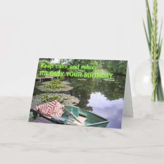 Tarjeta Mantengan la calma, húmedo