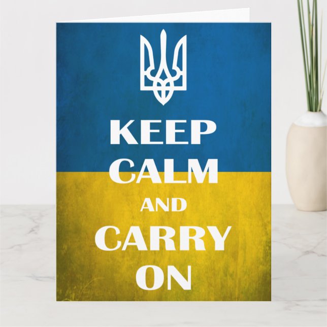 Tarjeta Mantengan la calma y sigan con el tridente del emb (Anverso)