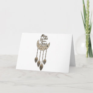 Tarjeta Manténgase en blanco con los niños de la luna