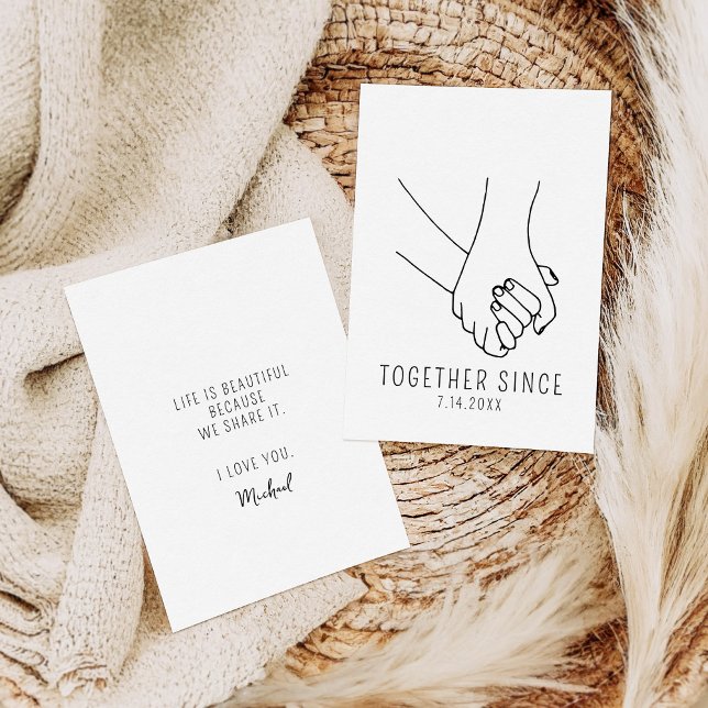 Tarjeta Manteniendo las manos juntas desde el aniversario (Subido por el creador)