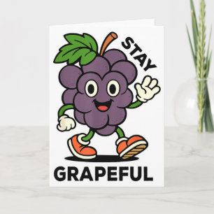 Tarjeta Mantente agradecido - Estilo Retro - Chiste de Fru
