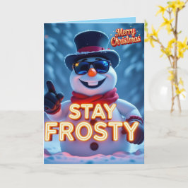 Tarjeta Mantente Helado Esta Temporada de Navidad