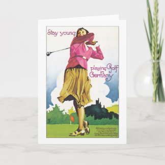 Tarjeta Mantente Joven Jugando Golf en Alemania