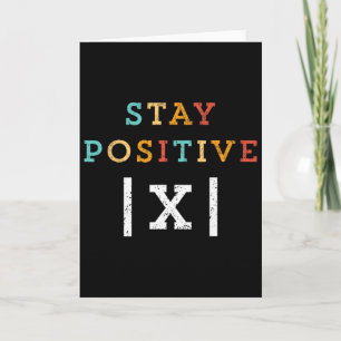Tarjeta Mantente Positivo Profesor de Matemáticas Divertid