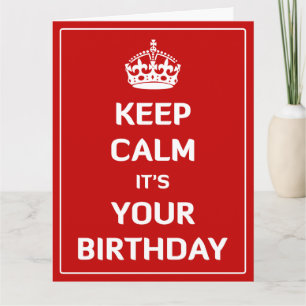 Tarjeta Mantente tranquilo, es tu cumpleaños