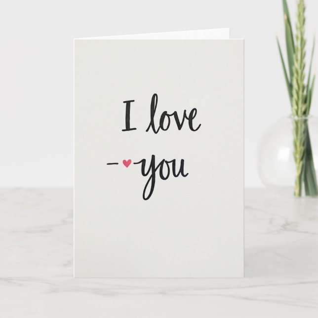 Tarjeta manuscrita de Te Quiero (Anverso)