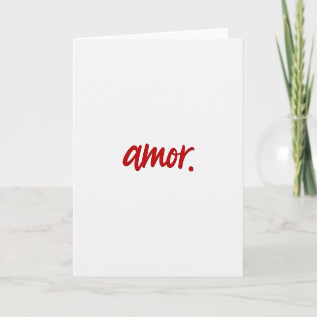 Tarjeta manuscrita Simple Amor (Anverso)