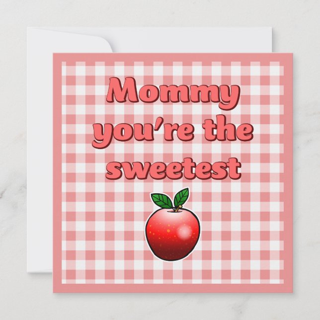 Tarjeta Manzana Roja Más Dulce (Anverso)
