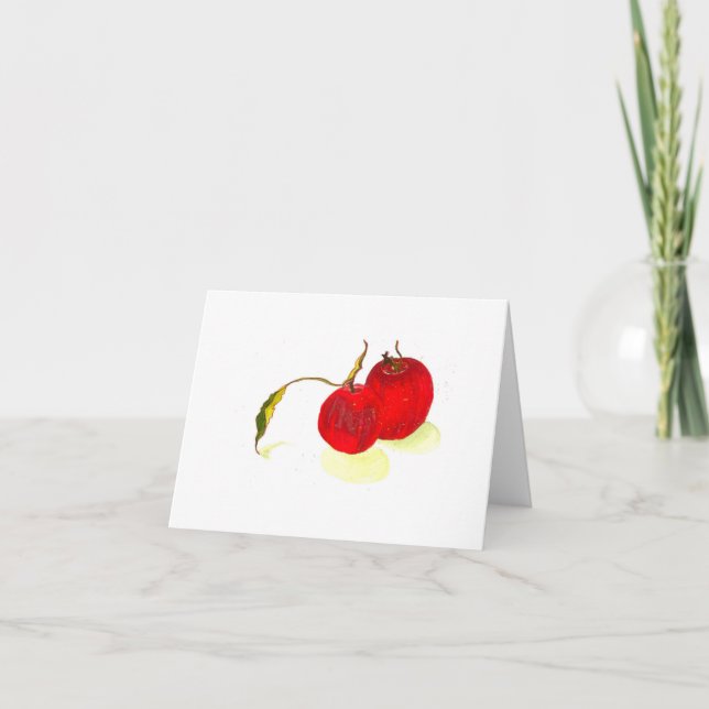 Tarjeta Manzanas del otoño (Anverso)