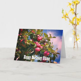 Tarjeta Manzanas En La Naturaleza De Los Árboles Cumpleaño